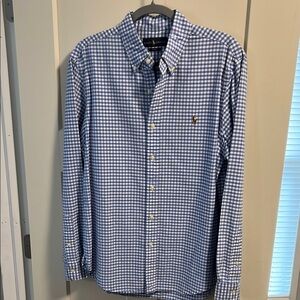 Polo by Ralph Lauren Men's Blue Checkered Shirt